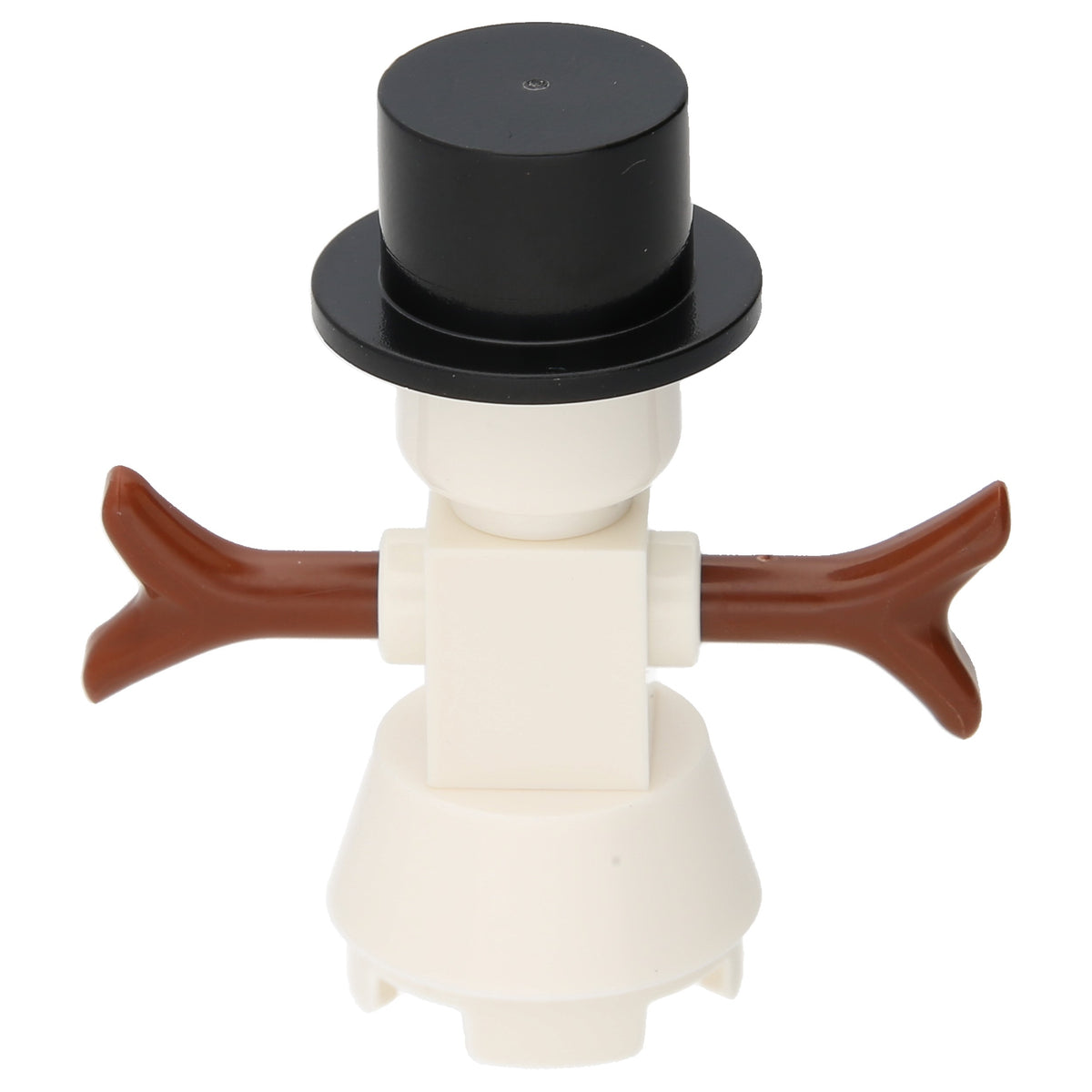 LEGO Minifigur - Schneemann mit Kegel als Beine und Astgabeln als Hände