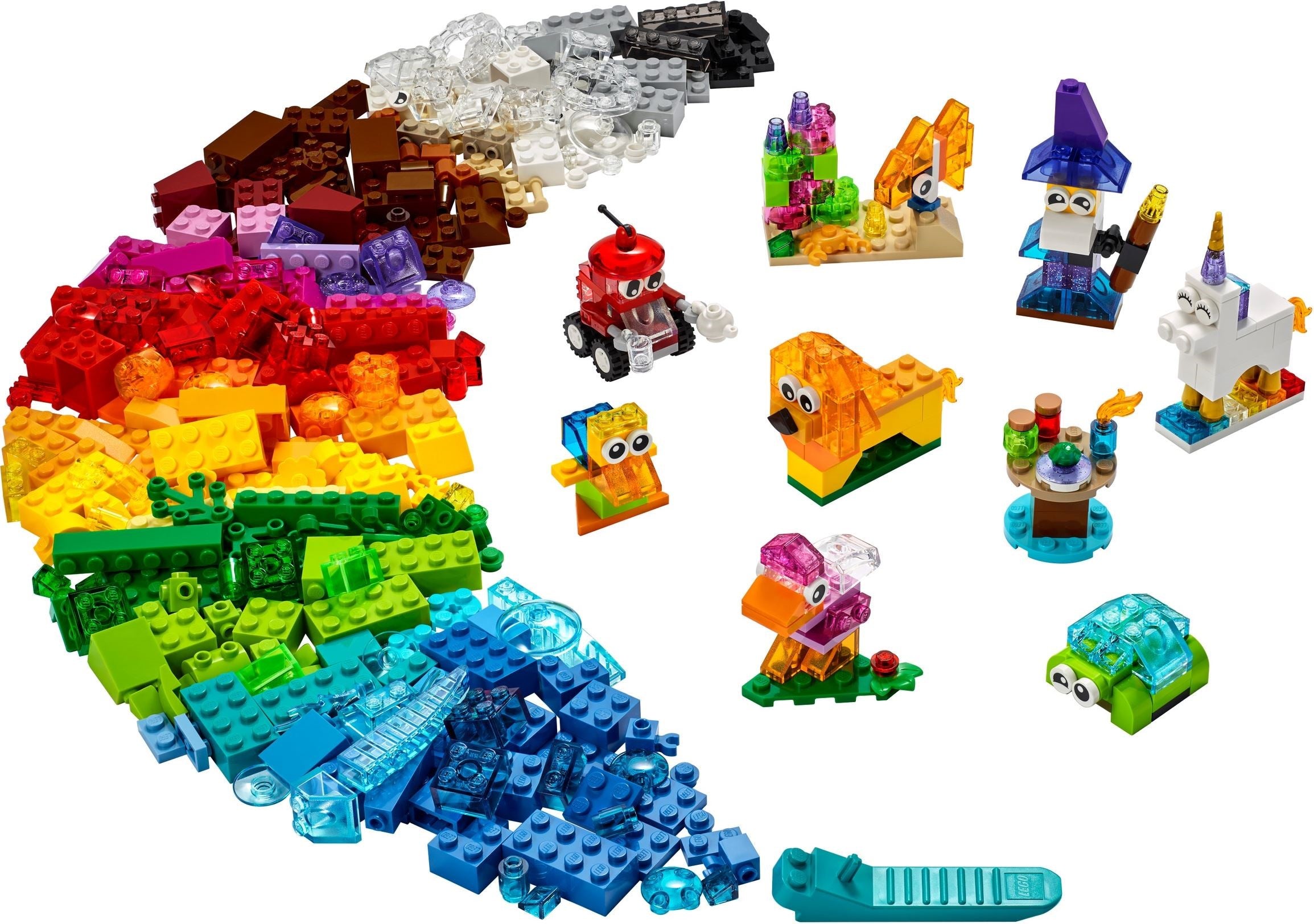 LEGO® creative building set with transparent bricks