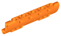 LEGO Technic panels - curved panel 11 x 3 with 10 pin holders in the panel surface