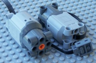 LEGO Motoren & Aktuatoren - Motor 9V Power Funktionen L mit dunkel blaugrauer Unterseite