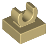 LEGO Tile (modified) - 1 x 1 with open O-clip