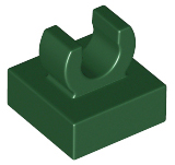 LEGO Tile (modified) - 1 x 1 with open O-clip