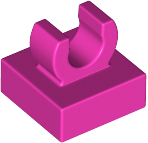 LEGO Tile (modified) - 1 x 1 with open O-clip
