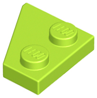 LEGO Plates (modified) - Plate 2 x 2 Right (27 degrees)