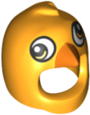 LEGO Minifigure Headwear (Other) - Penguin/Chicken Costume with Black Eyes (Bright Light Orange)