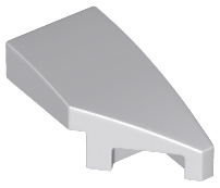 LEGO Slopes (modified) - Wing 1 x 2 with knob cutout (right, curved)