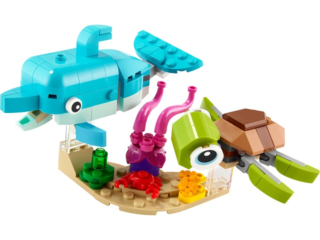 LEGO® dolphin and turtle