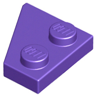 LEGO Plates (modified) - Plate 2 x 2 Right (27 degrees)