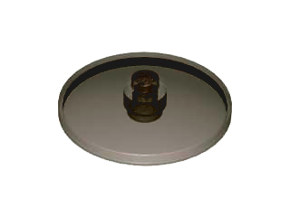 LEGO satellite dish/radar - 4 x 4 with closed knob (inverted)