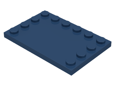 LEGO Tiles (modified) - 4 x 6 with studs on the edges