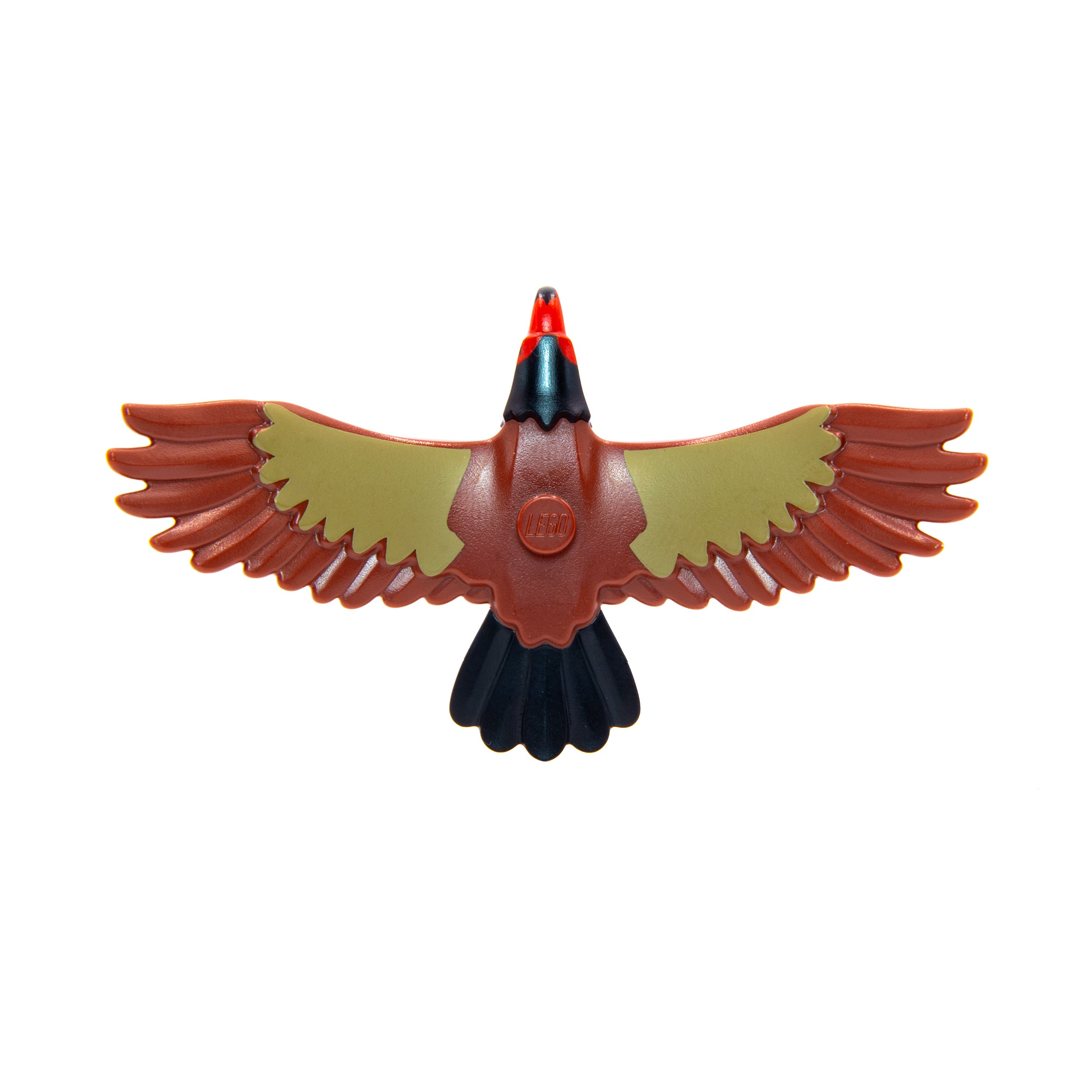 LEGO Birds - Eagle with red/black head and black tail feathers