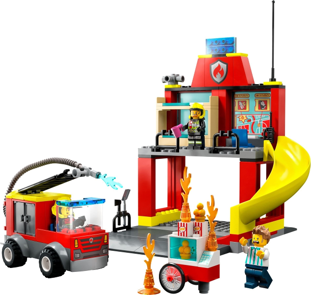 LEGO® fire station and fire engine