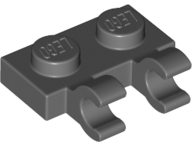 LEGO Plates (modified) - 1 x 2 with 2 open O-clips
