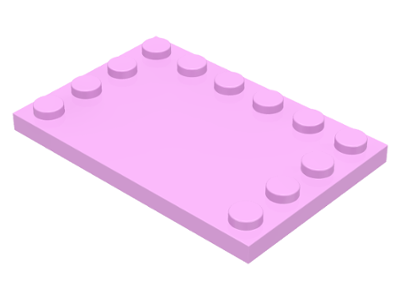 LEGO Tiles (modified) - 4 x 6 with studs on the edges