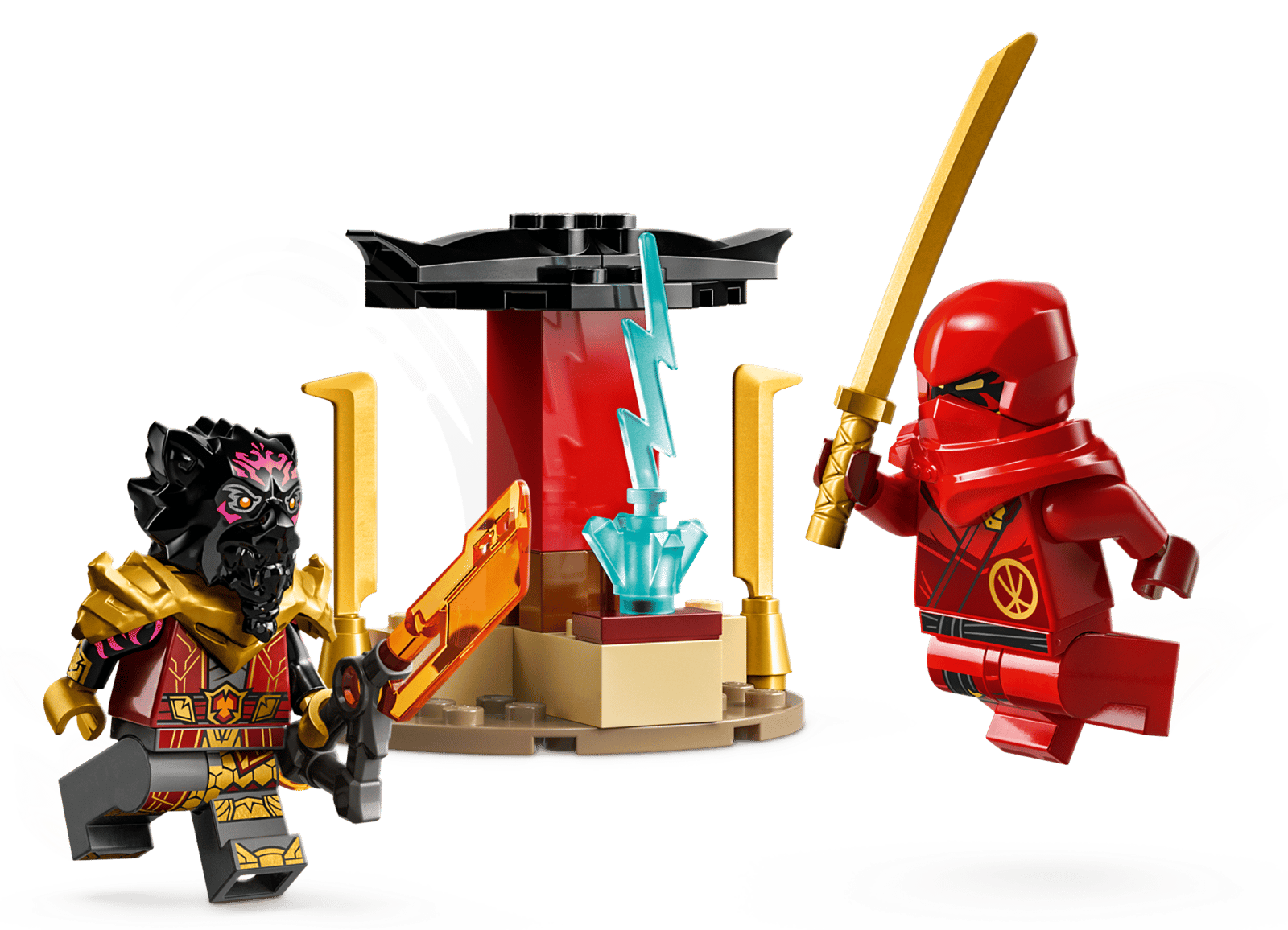LEGO® chase with Kai's speedster and Ras' motorcycle