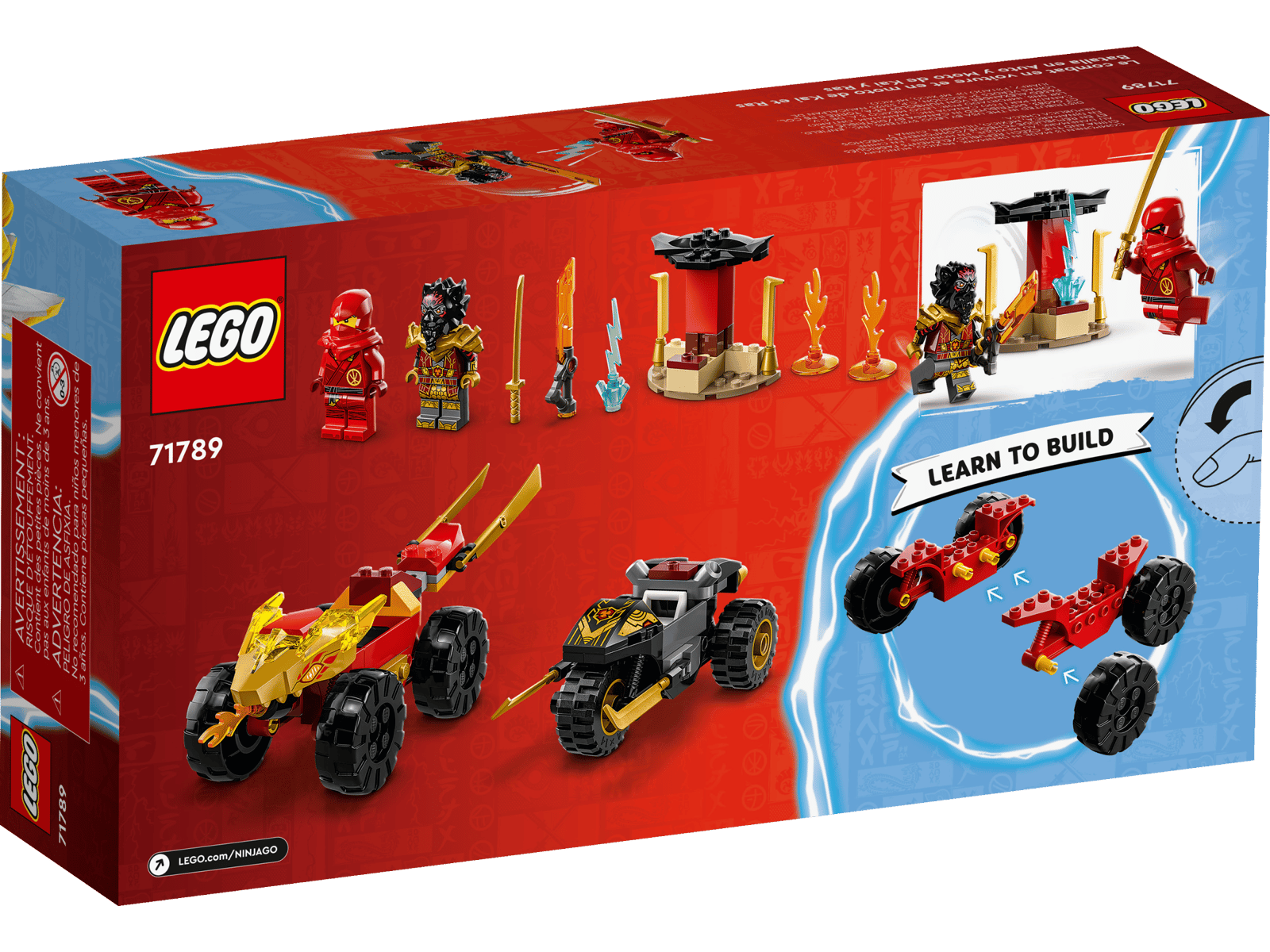 LEGO® chase with Kai's speedster and Ras' motorcycle