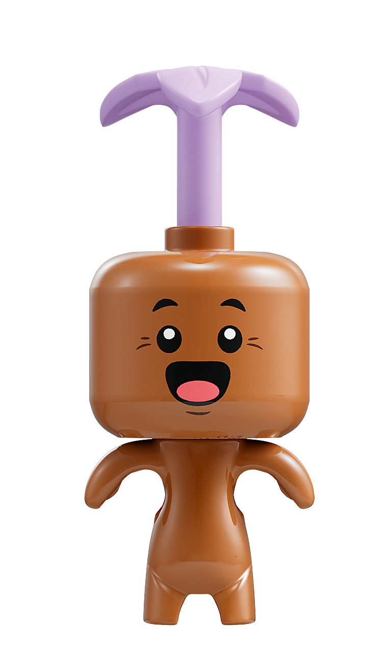 LEGO Minifigur Dreamling - Medium Nougat Body, Large Head (drm046) – neu