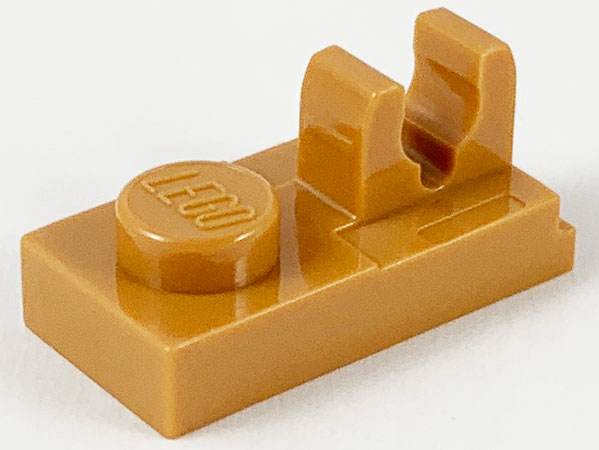 LEGO Plates (modified) - 1 x 2 with clip on top