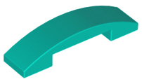 LEGO Slopes (modified) - Slanted curved 4 x 1 x 2/3 double