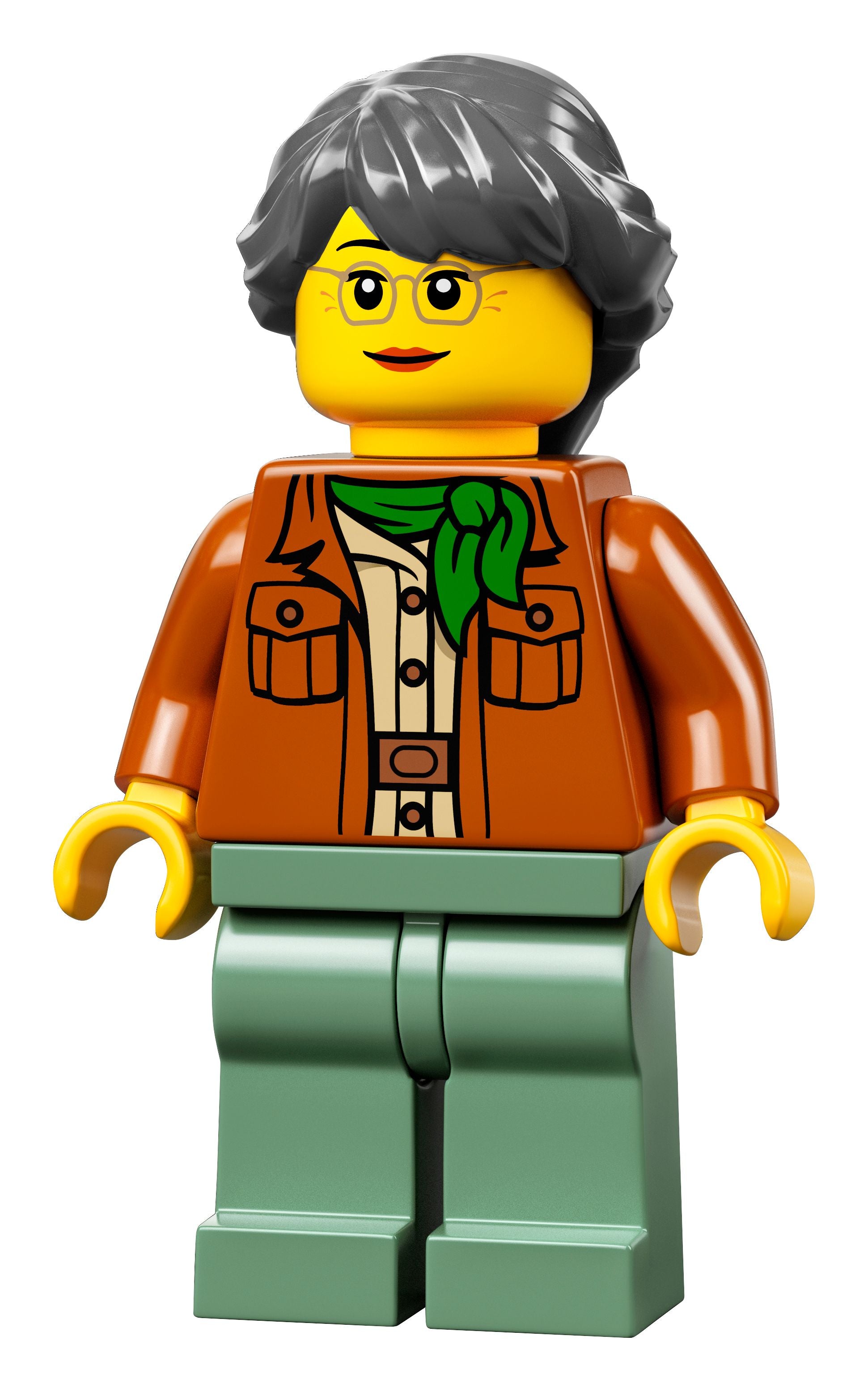 LEGO Minifigur Misako - Legacy, Dark Orange Jacket (njo665)