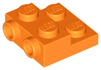 LEGO Plates (modified) - 2 x 2 x 2/3 with 2 side studs