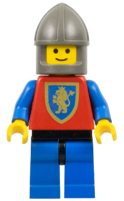 LEGO Minifigur Crusader Lion - Blue Legs with Black Hips, Dark Gray Chin-Guard (cas113)
