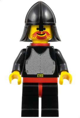 LEGO Minifigur Breastplate - Black, Black Legs with Red Hips, Black Neck-Protector, Red Plastic Cape (cas322)