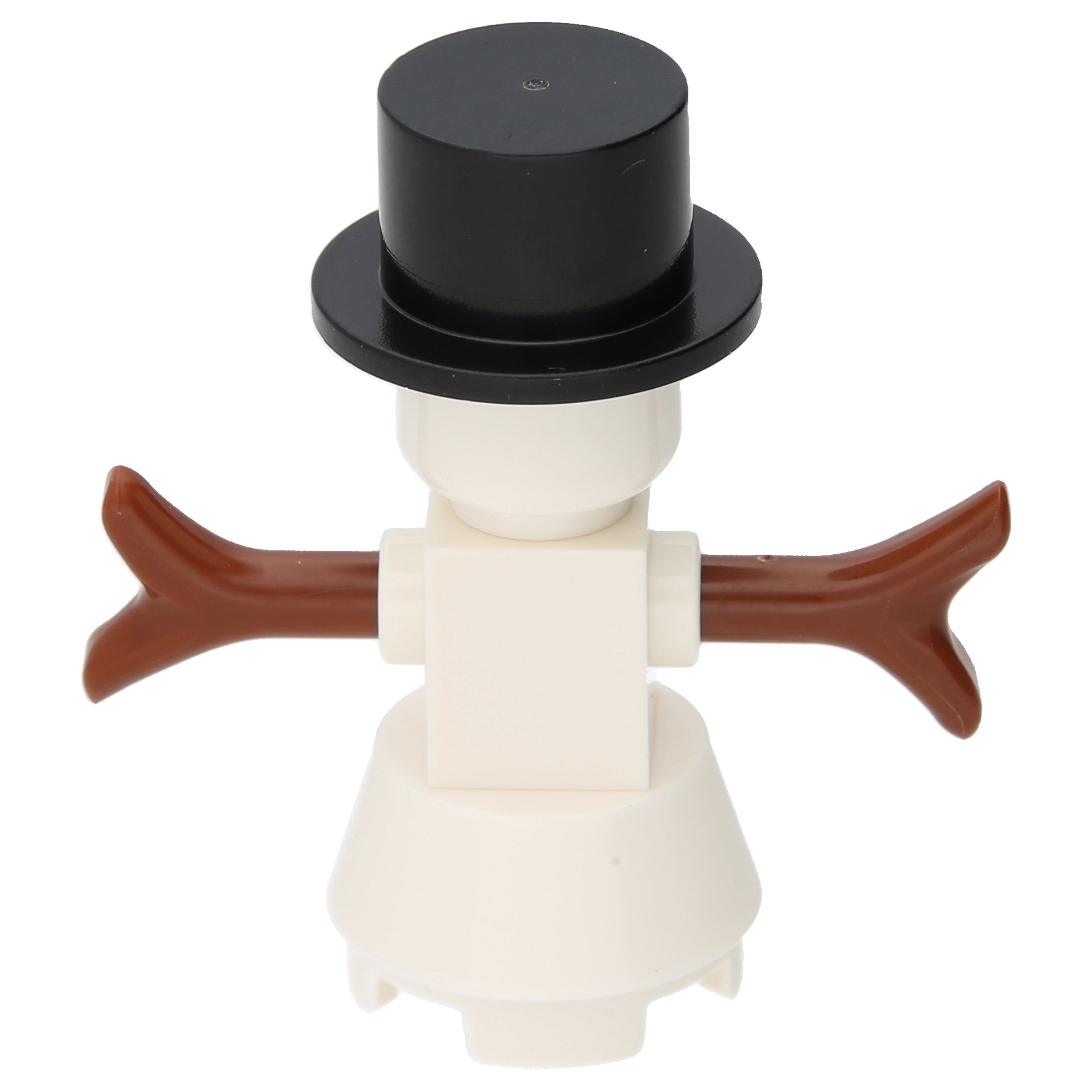 LEGO Minifigur - Schneemann mit Kegel als Beine und Astgabeln als Hände
