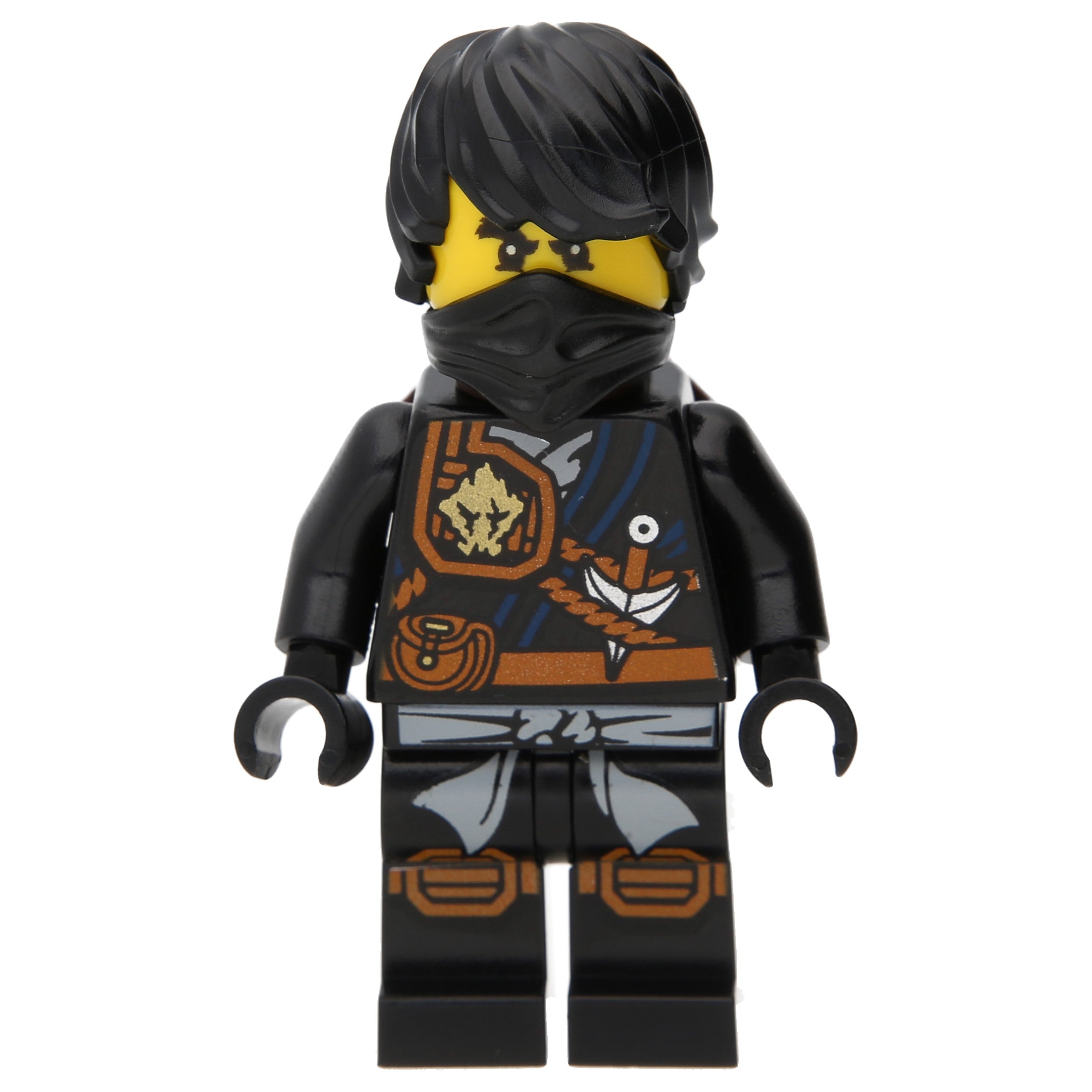 LEGO Ninjago Minifigures – Cole with knee pads and sword scabbard
