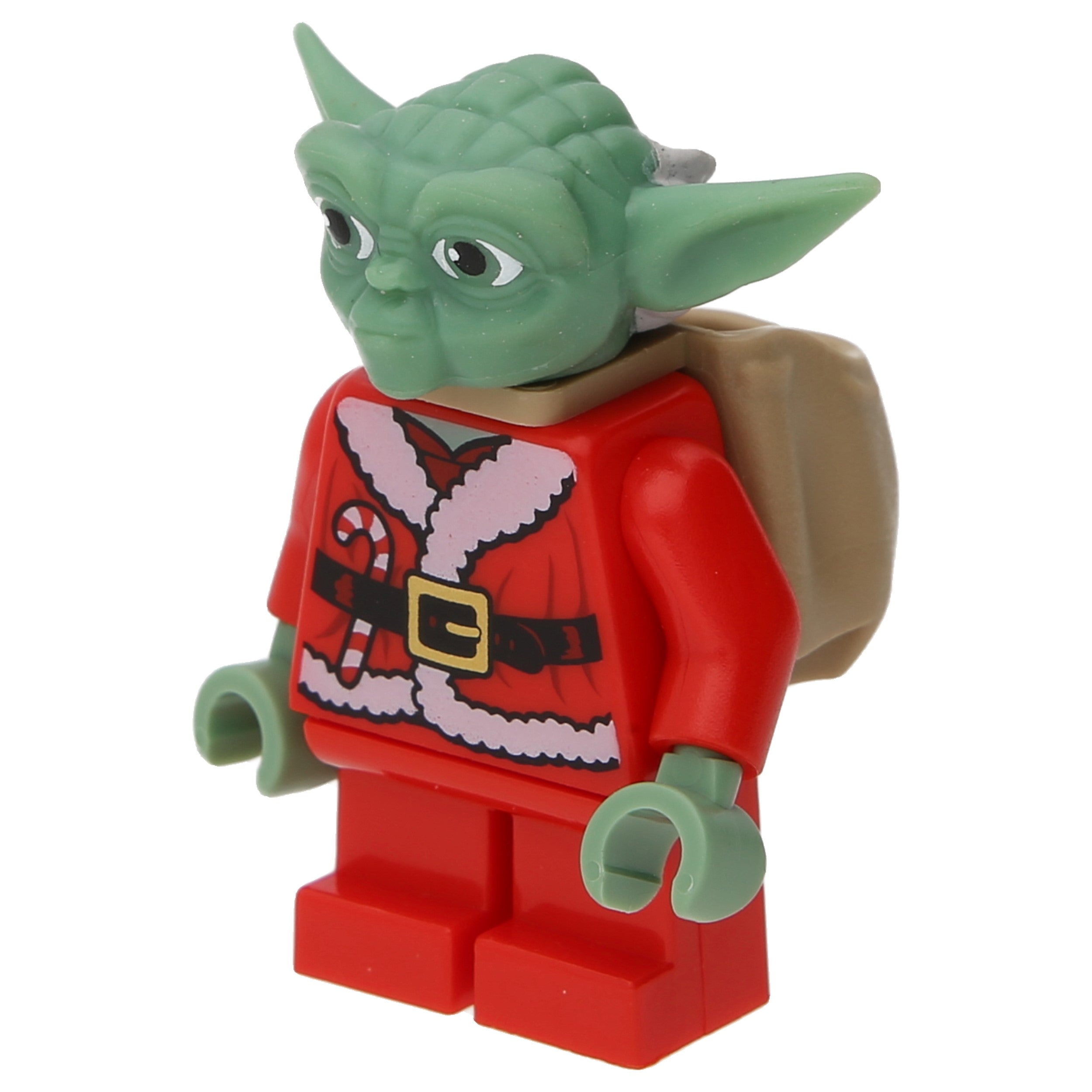 LEGO Star Wars minifigures - Yoda in Christmas outfit with gift backpack