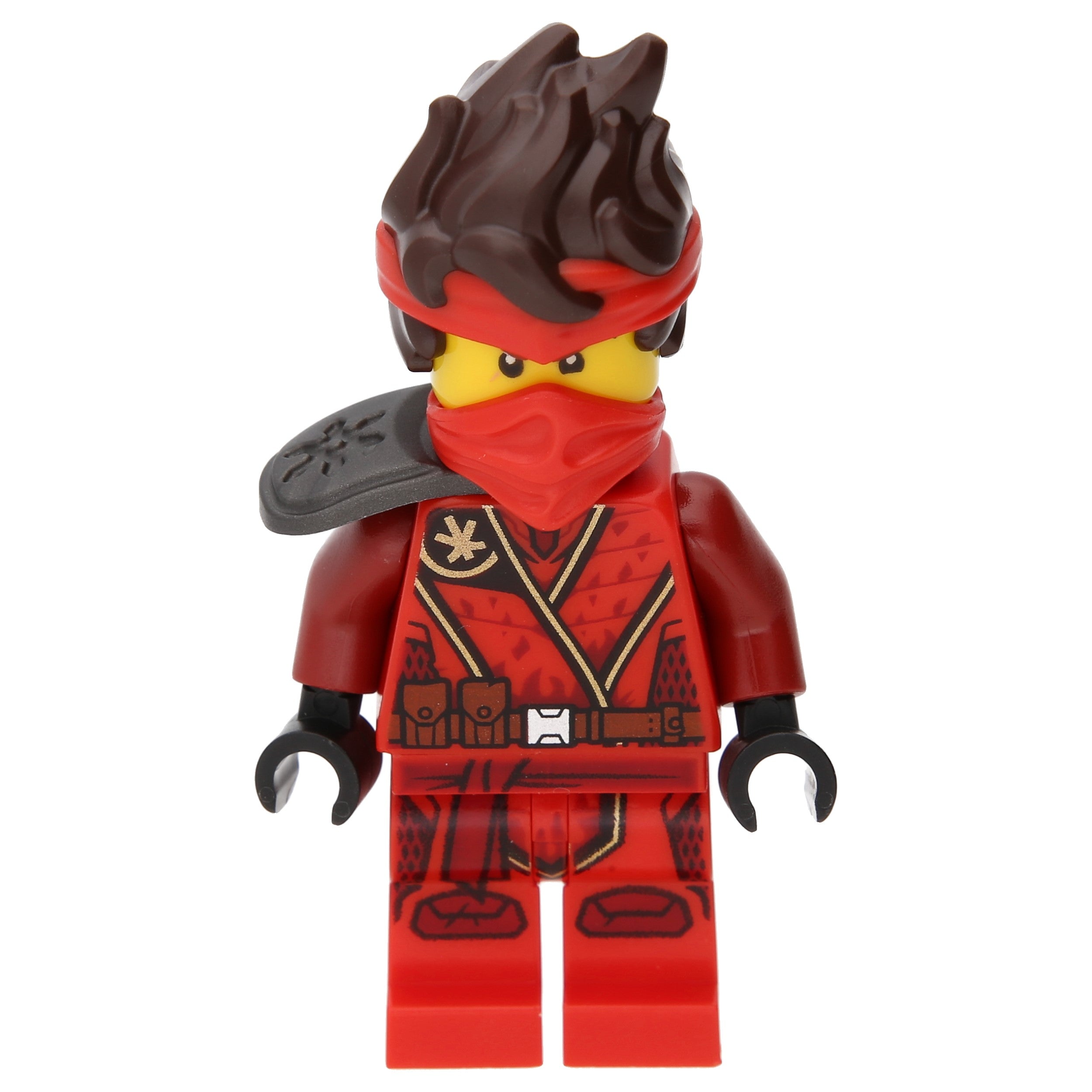 LEGO Ninjago Minifigur – Kai mit Schulterplatte, Haaren und Maske (Geheimnis der Tiefe)