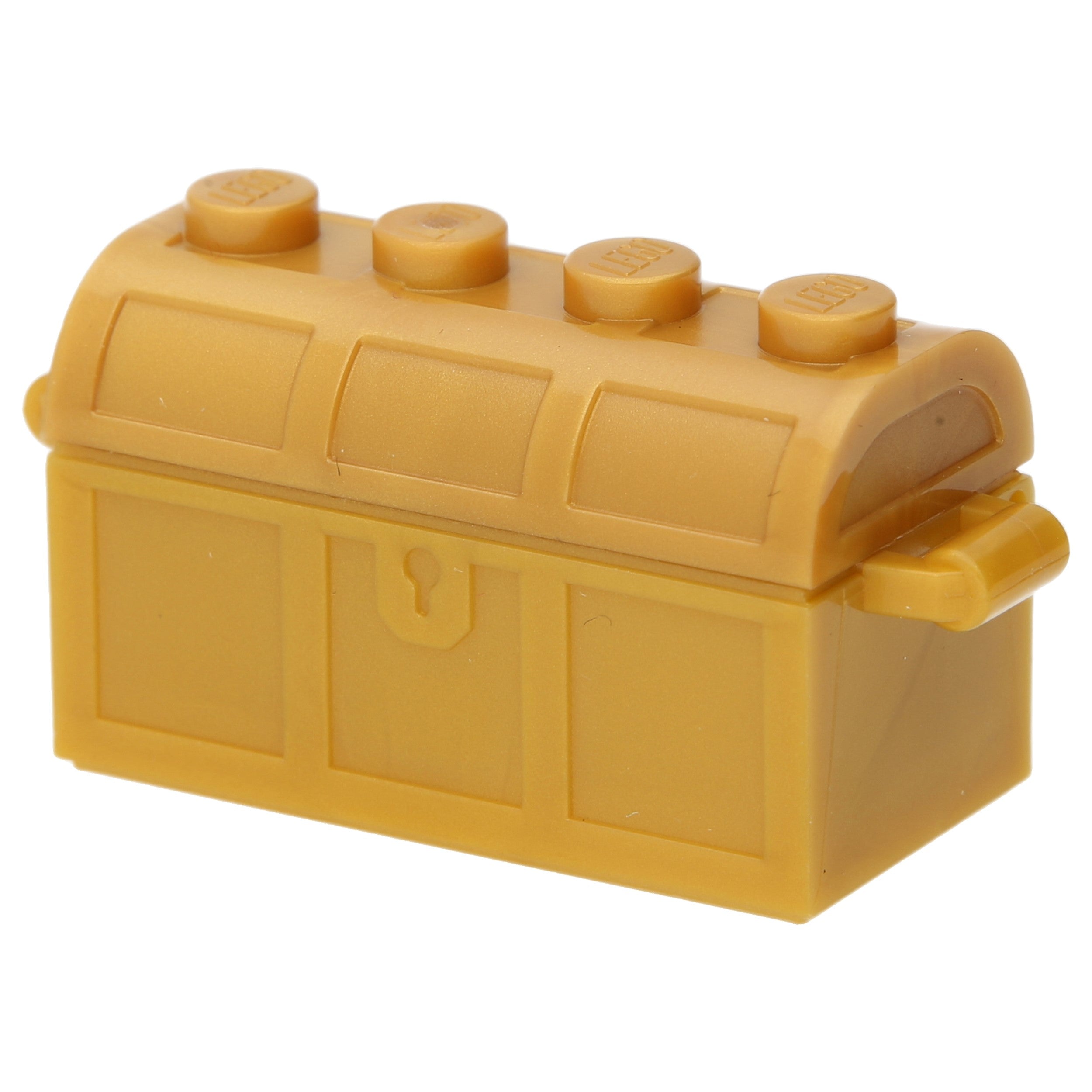 LEGO containers - treasure chest with slots at the back and thick hinges