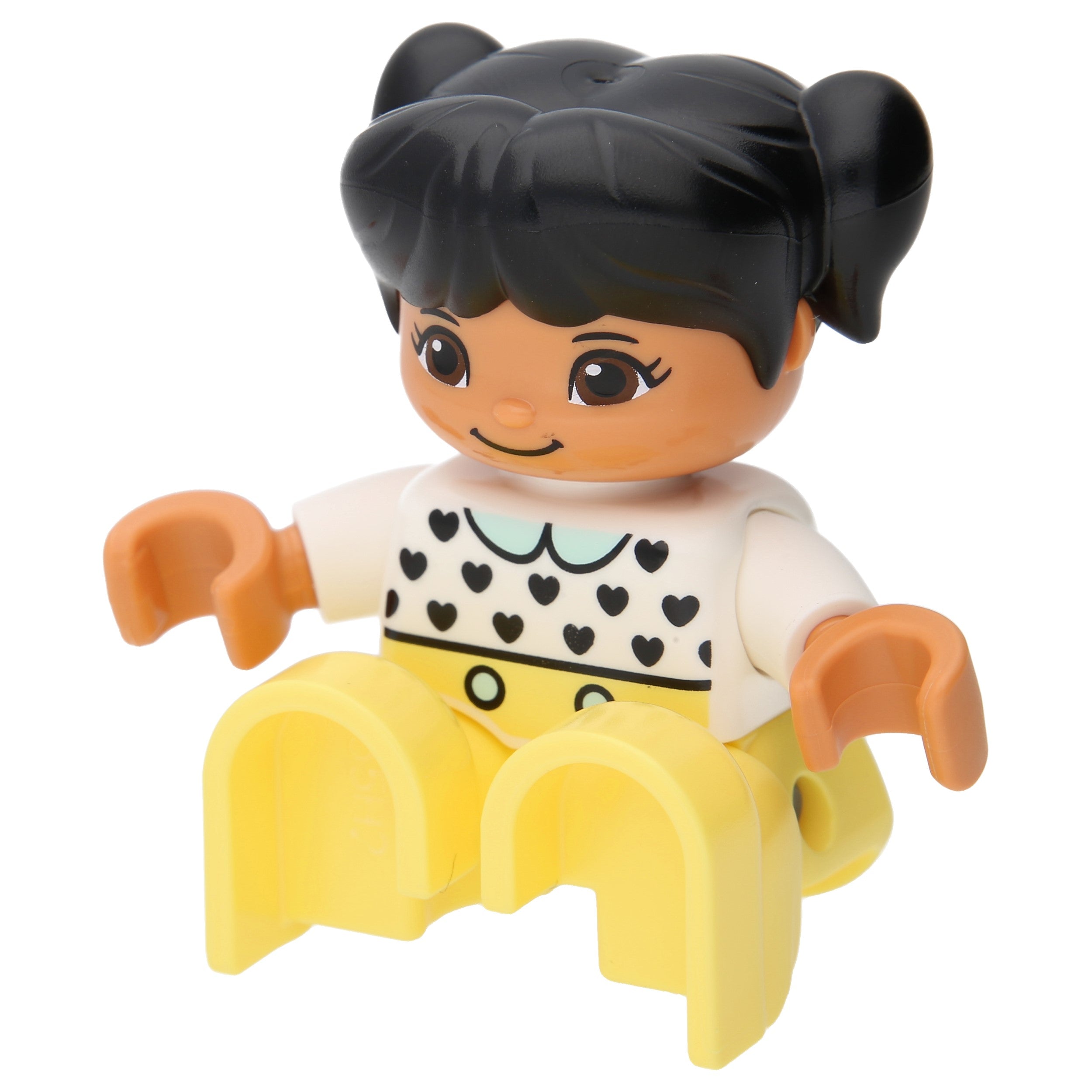 LEGO Duplo figures - girls with pale yellow legs and white top