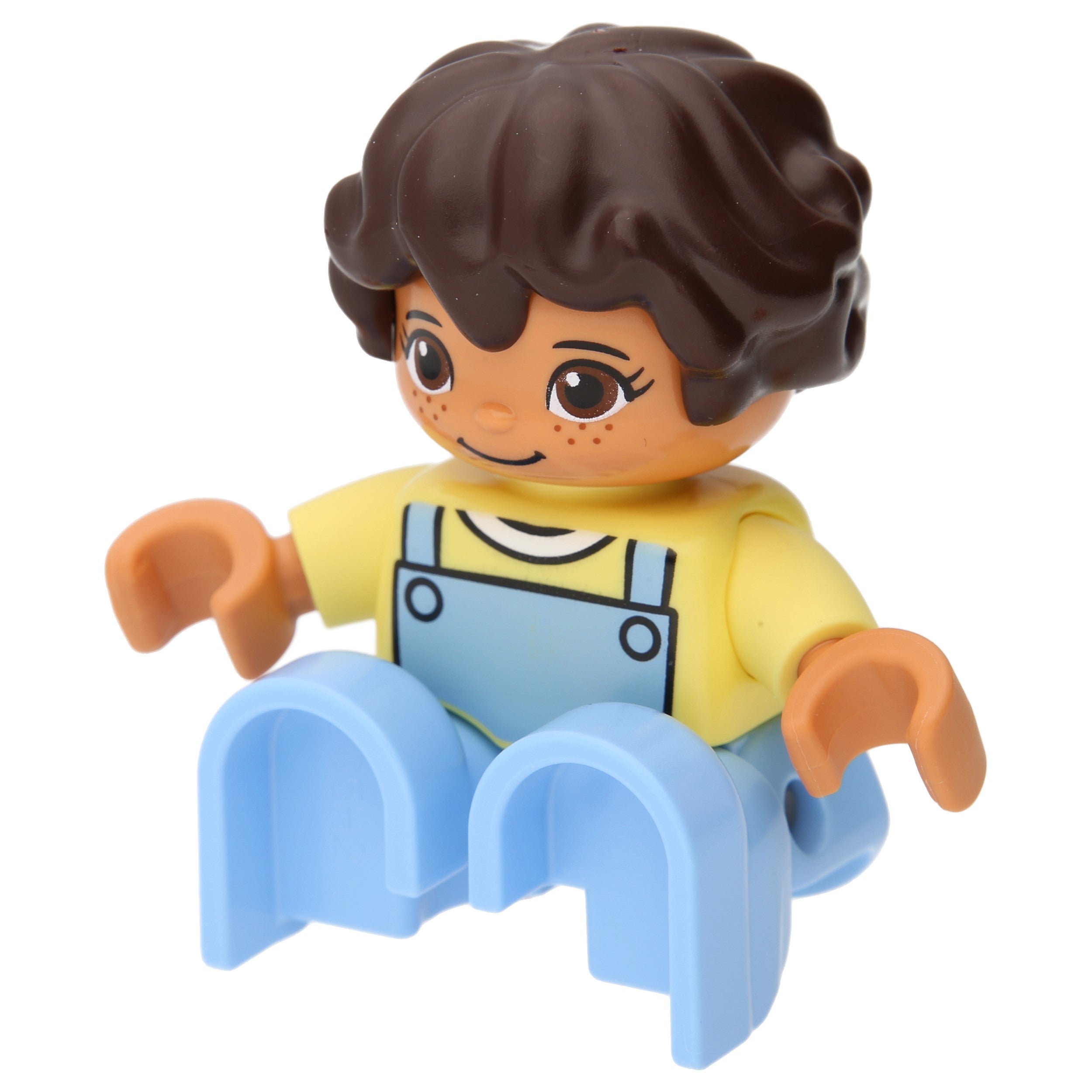 LEGO Duplo figures - girls with pale blue legs and pale yellow top