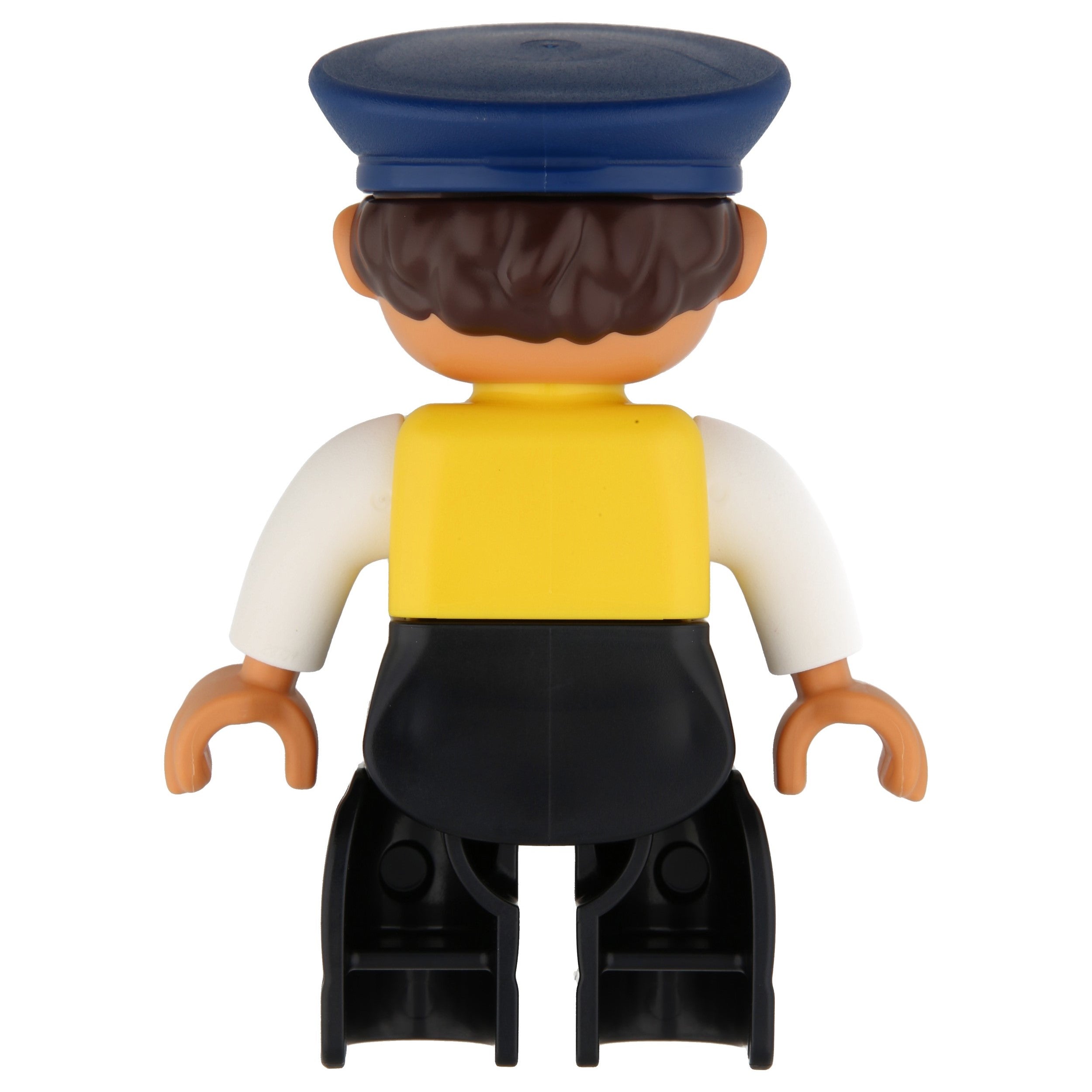 LEGO Minifigur Duplo Figure Lego Ville, Male, Black Legs, White (47394pb254)