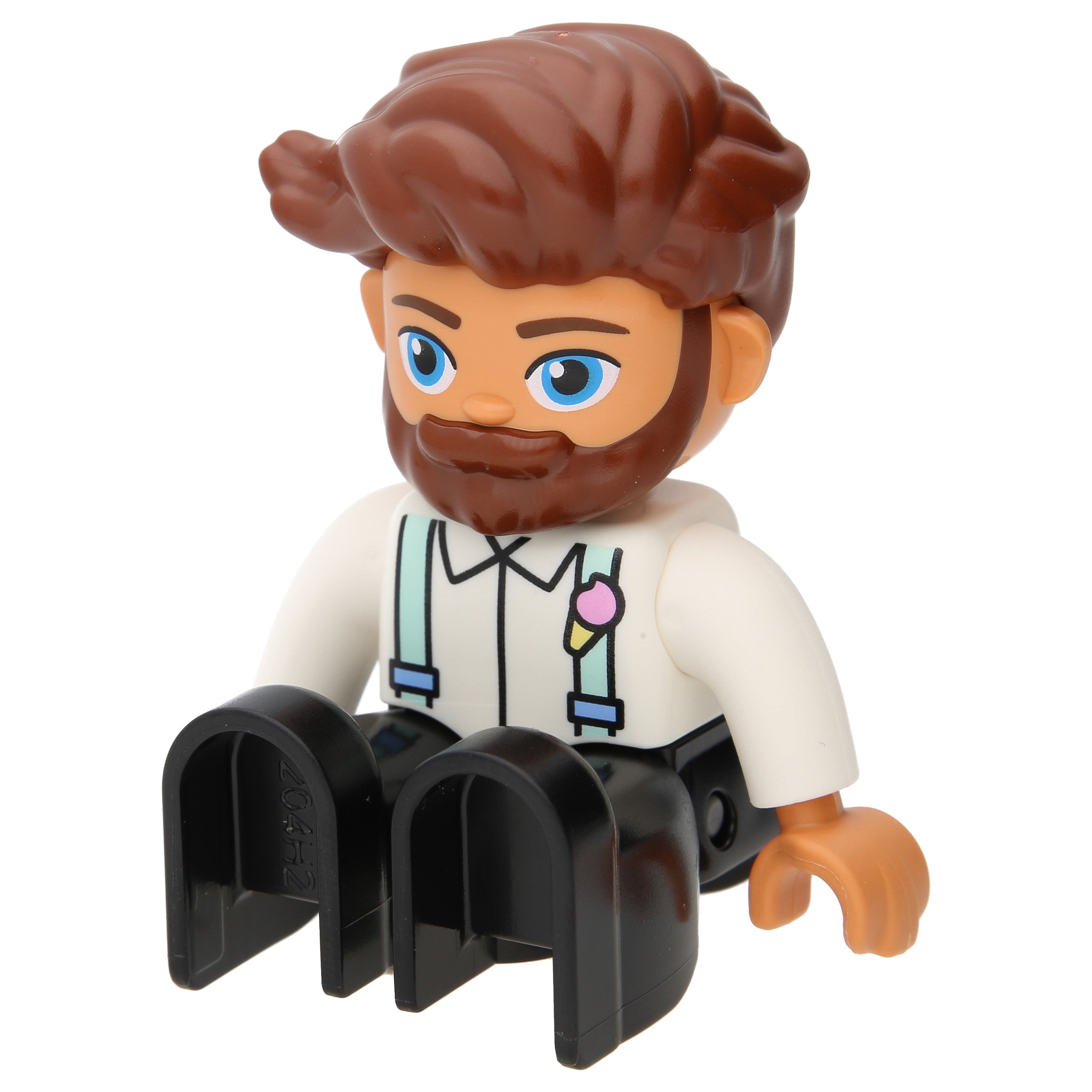LEGO Duplo figures - man with black legs and white top