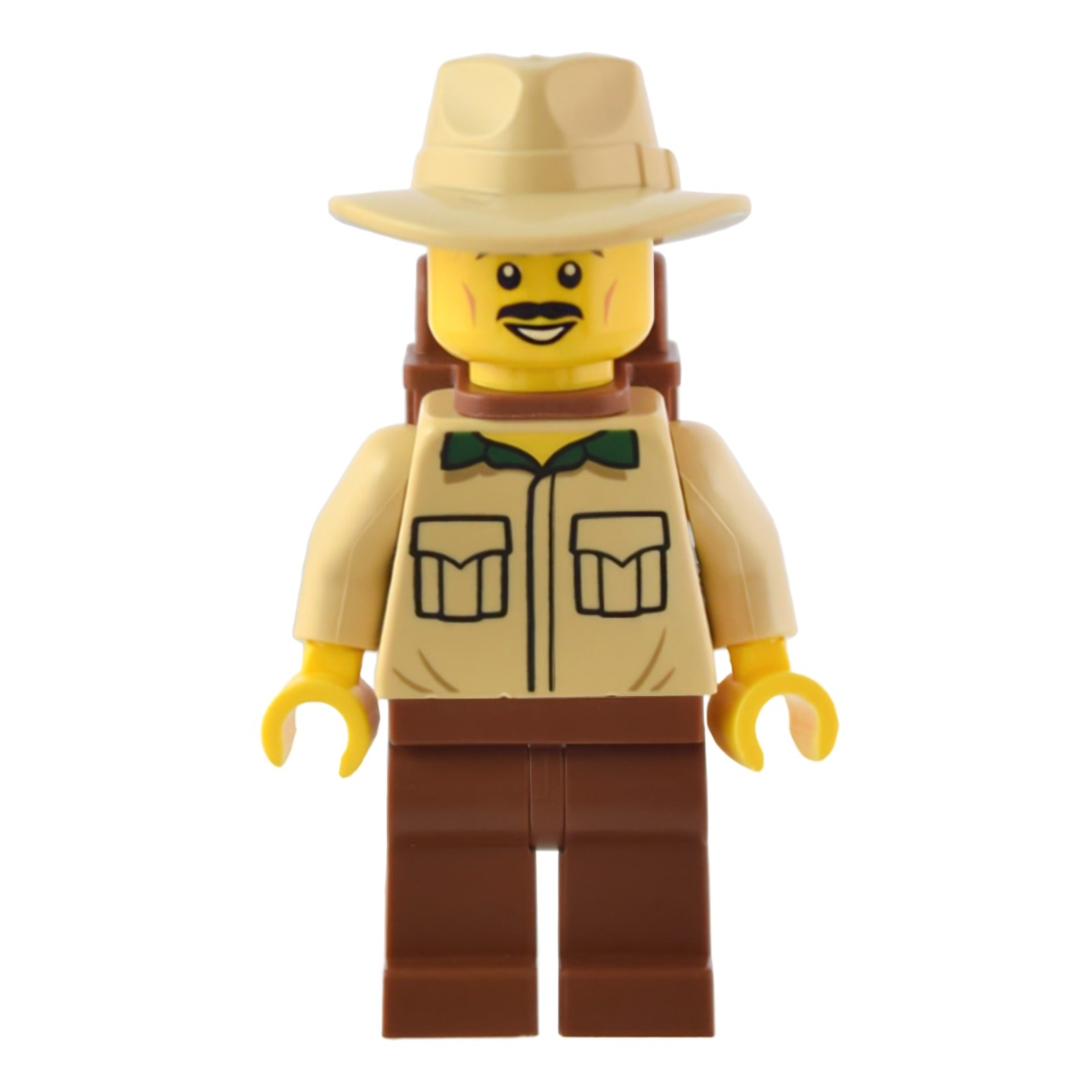 LEGO Minifigur Traveler - Male, Tan Shirt, Reddish Brown Legs, Reddish (bdp084)