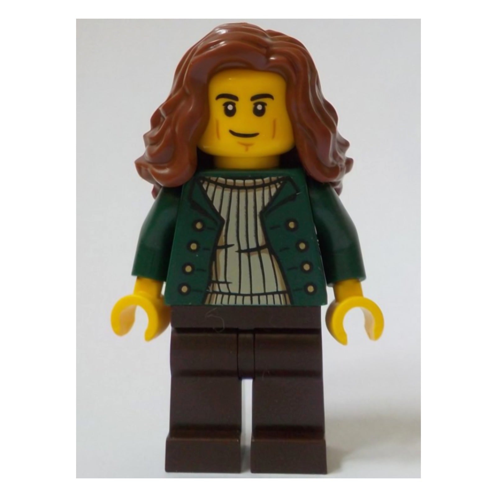 LEGO Minifigur General Store Customer - Female, Dark Green Open (bdp116)