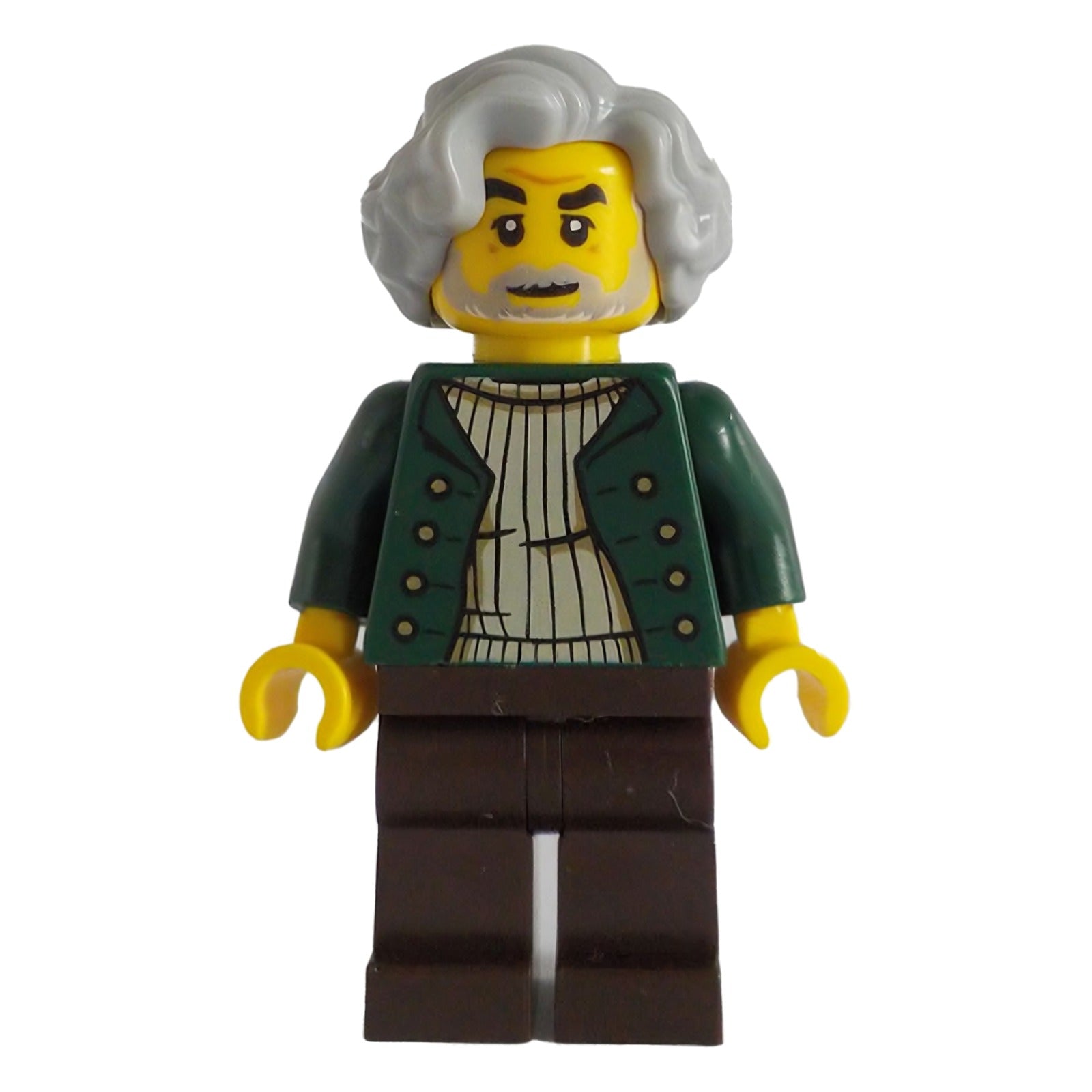 LEGO Minifigur Pianist - Male, Dark Green Open Jacket, Dark Brown (bdp131)