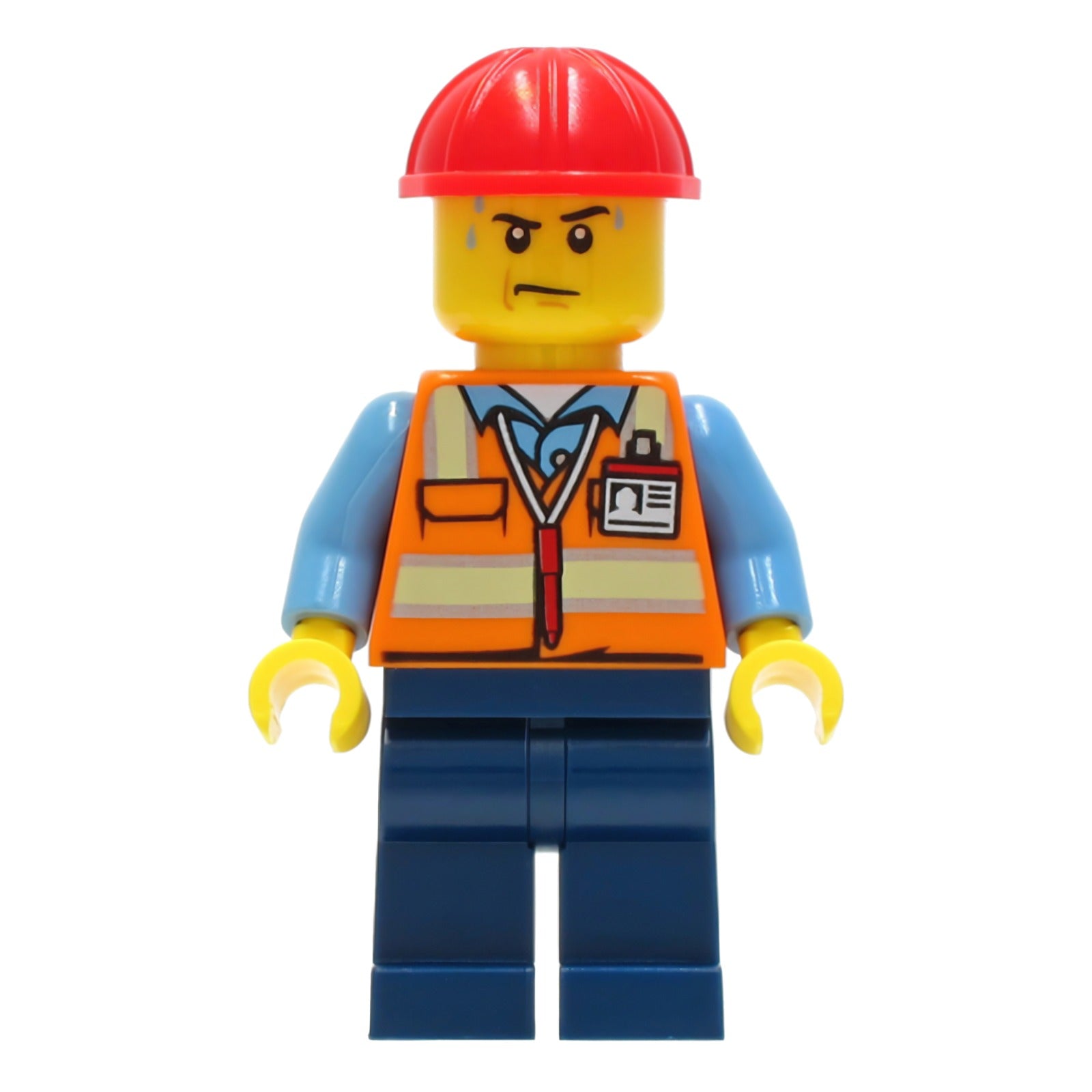 LEGO Minifigur Construction Worker - Male, Orange Safety Vest with (cty1281)