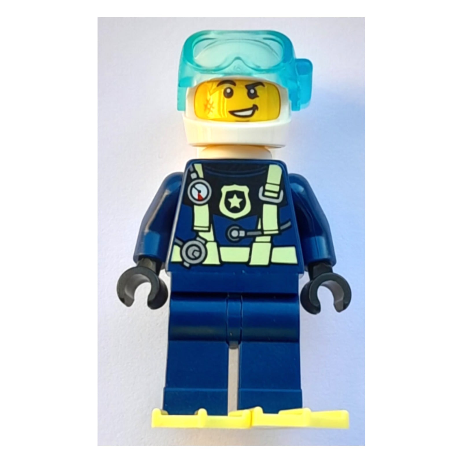 LEGO Minifigur Police - City Officer Dark Blue Diving Suit with (cty1477)