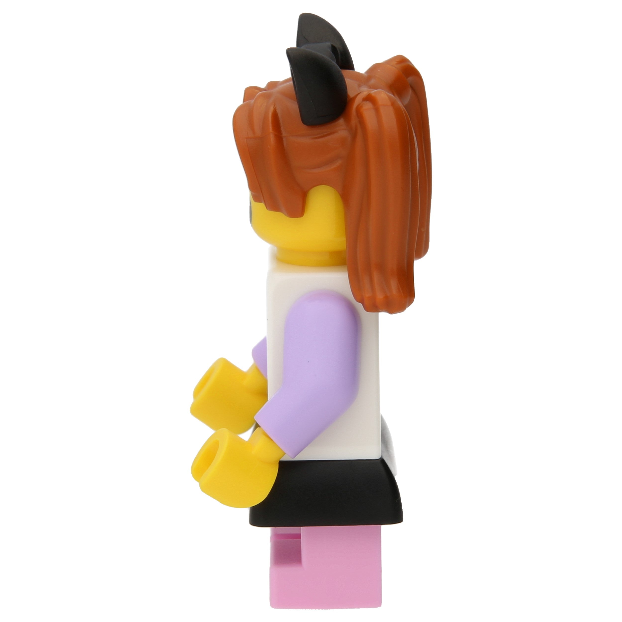 LEGO Minifigur Child - Girl, White Top with Raccoon, Bright Pink (cty1643)