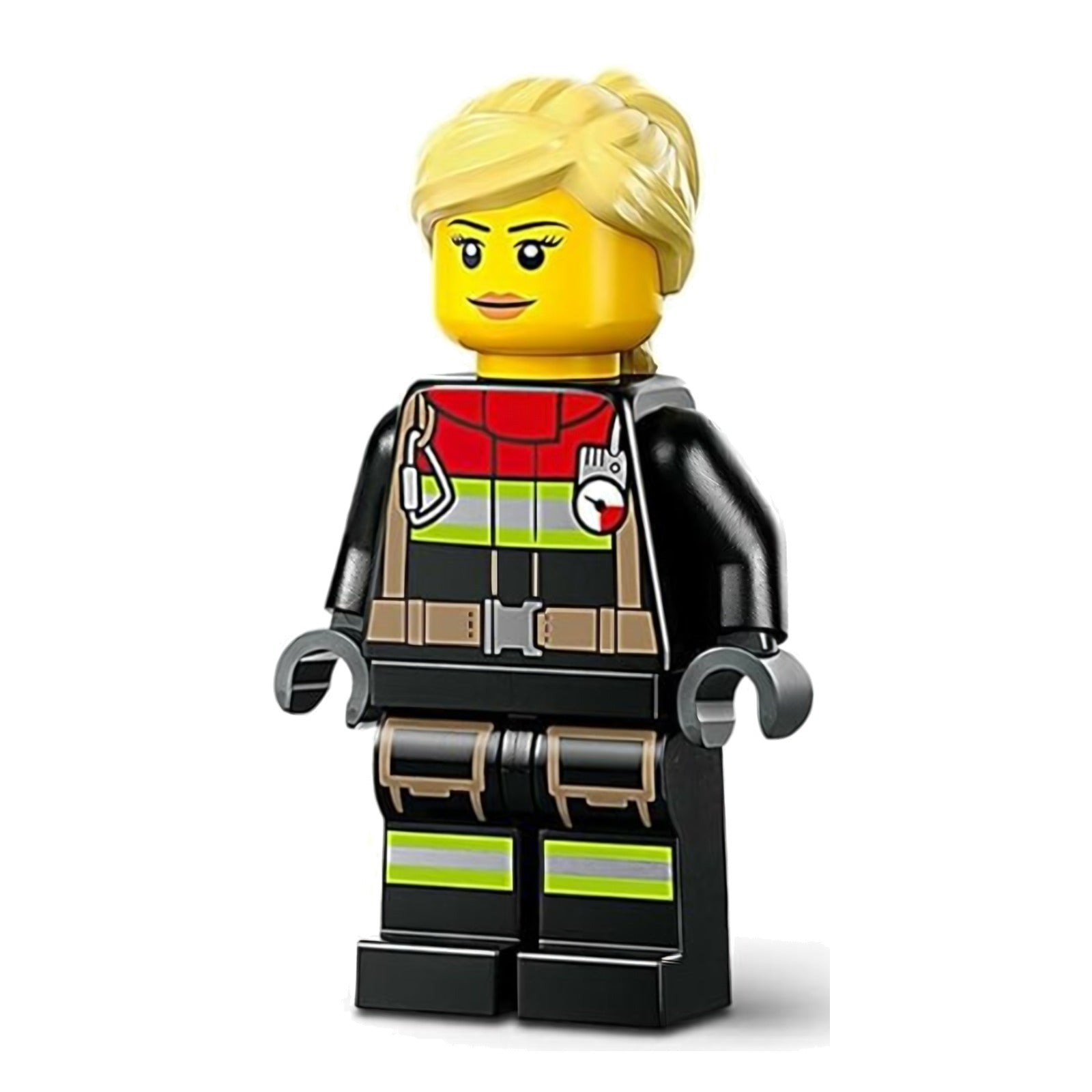 LEGO Minifigur Fire - Female, Black Jacket and Legs with Reflective (cty1731)