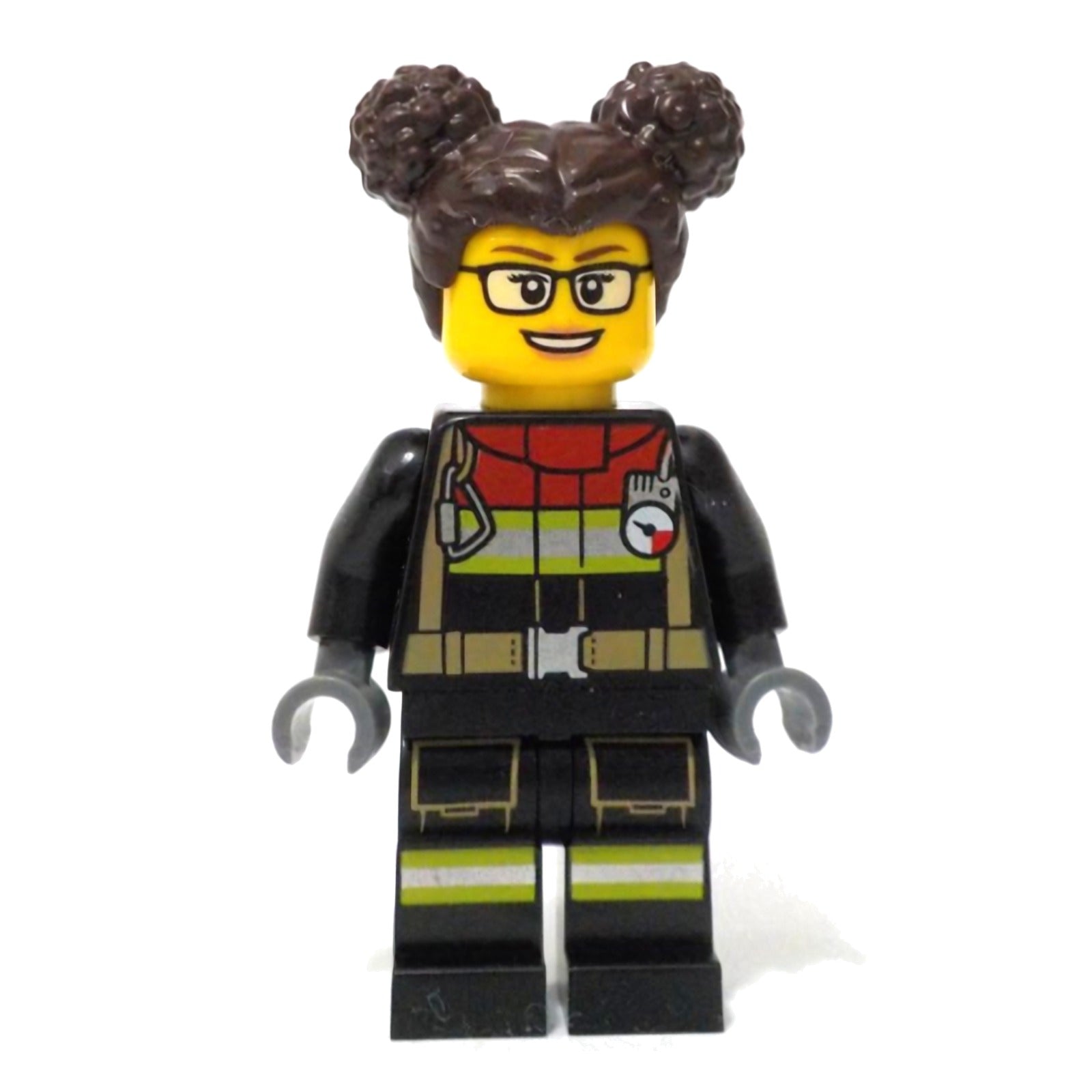 LEGO Minifigur Fire - Female, Black Jacket and Legs with Reflective (cty1732)