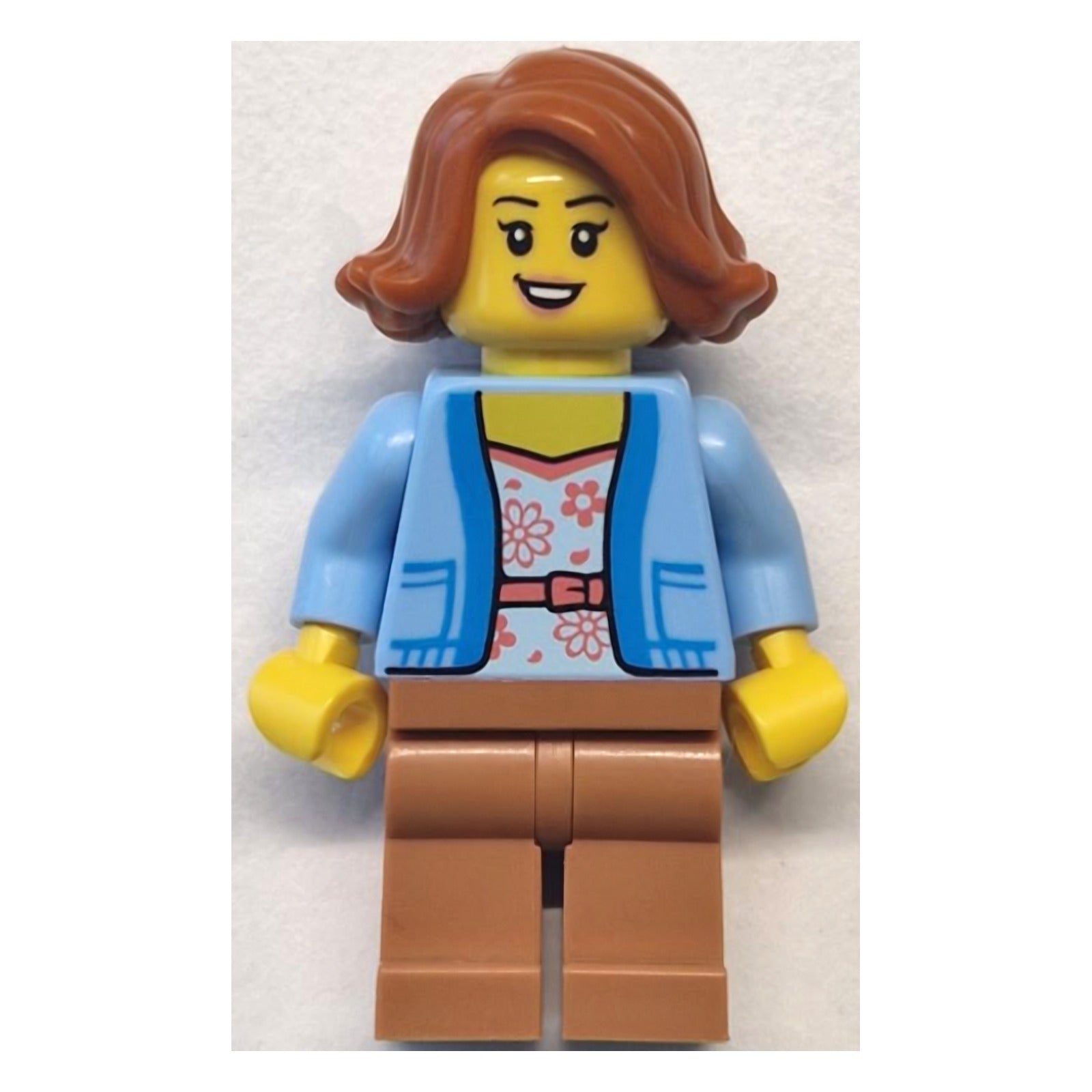 LEGO Minifigur Bus Passenger - Female, Bright Light Blue Jacket over (cty1770)