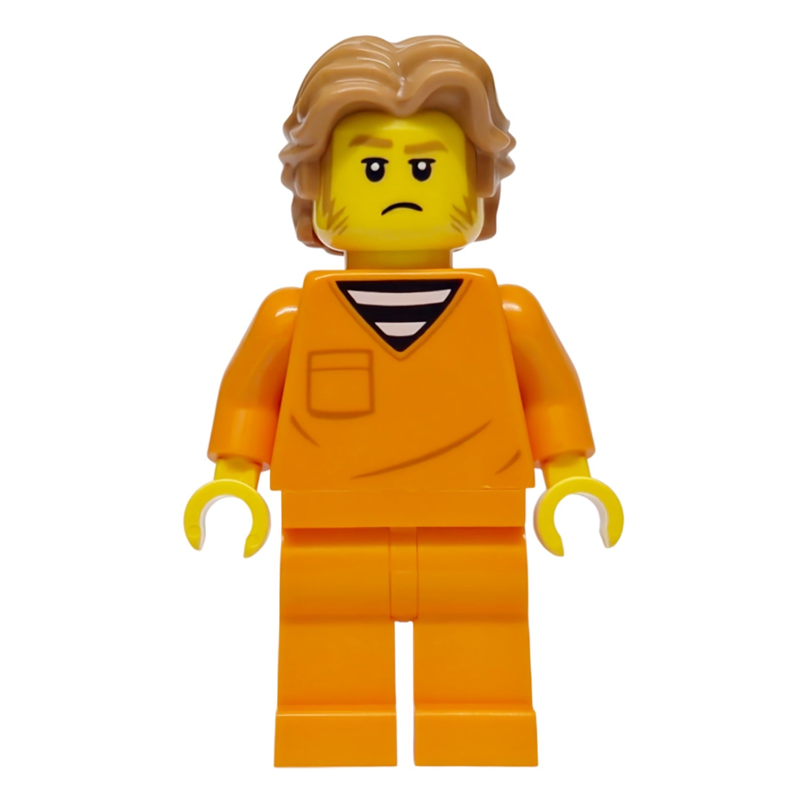 LEGO Minifigur Police - City Jail Prisoner Male, Orange Prison (cty1970)