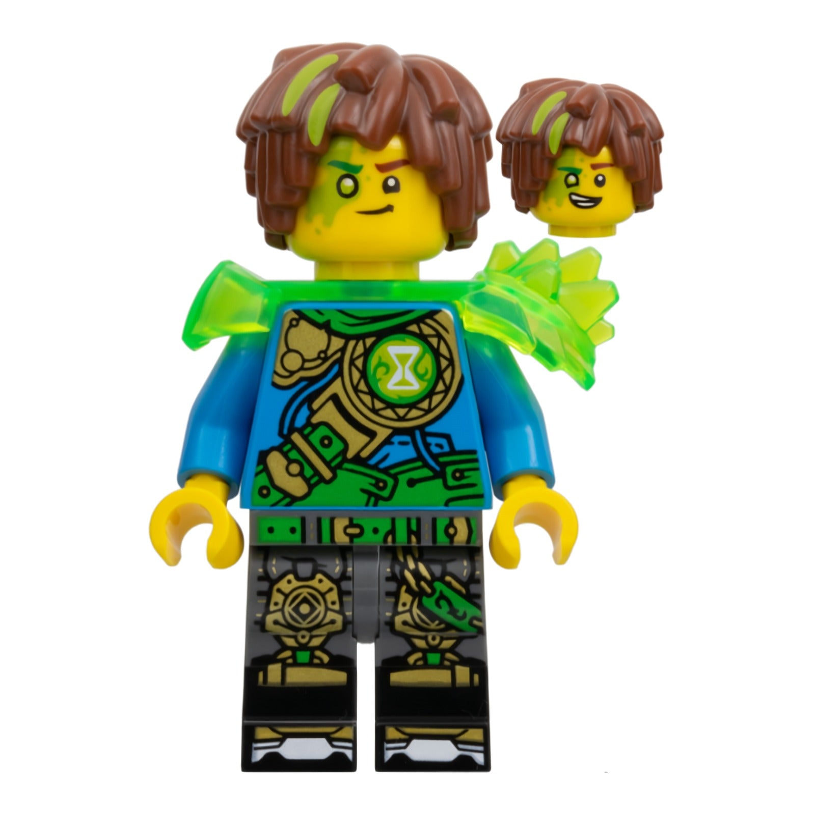 LEGO Minifigur Mateo - Trans-Bright Green Shoulder Armor (drm103) – neu