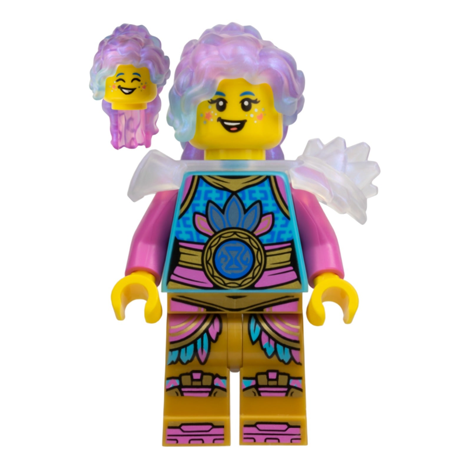 LEGO Minifigur Izzie - Satin Trans-Clear Armor – Dreamzzz (drm104) – neu