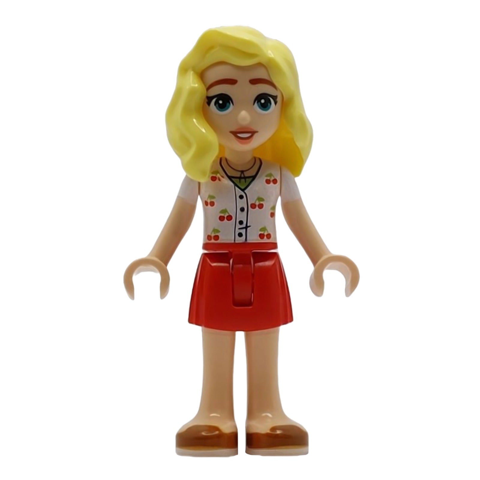 LEGO Minifigur Friends Matilde - White Top with Cherries, Red Skirt (frnd0774)