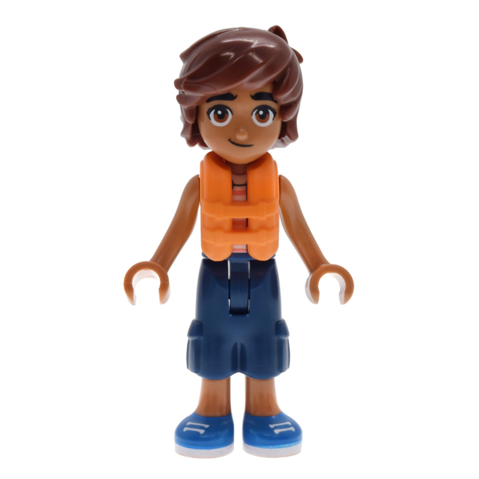 LEGO Minifigur Friends Leo - Bright Light Orange Sleeveless Shirt (frnd0883)